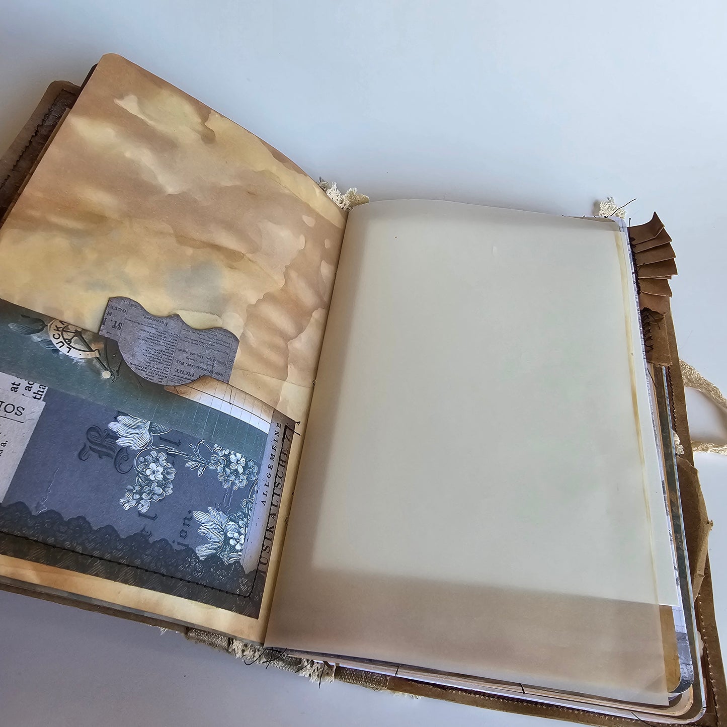 Grunge Beige Antiqued Journal