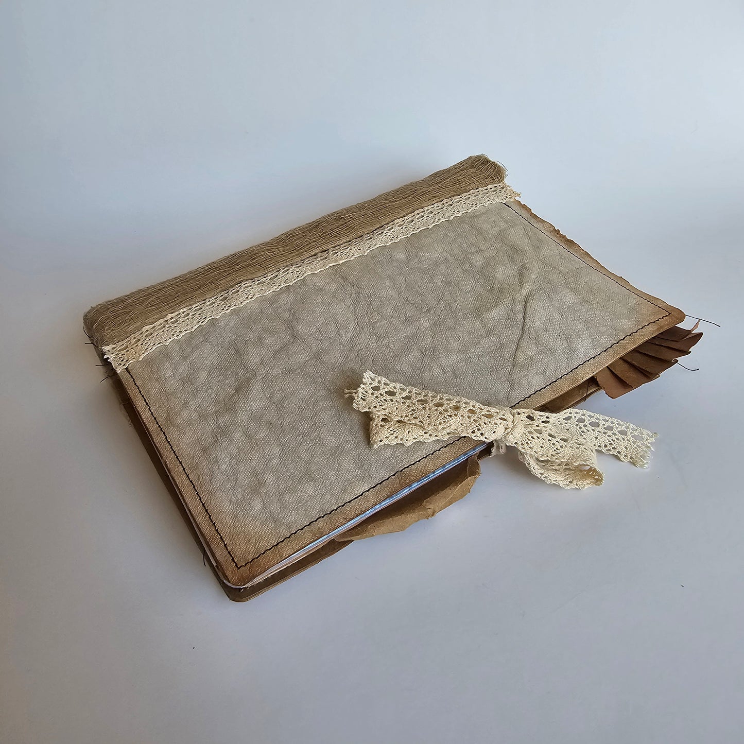 Grunge Beige Antiqued Journal